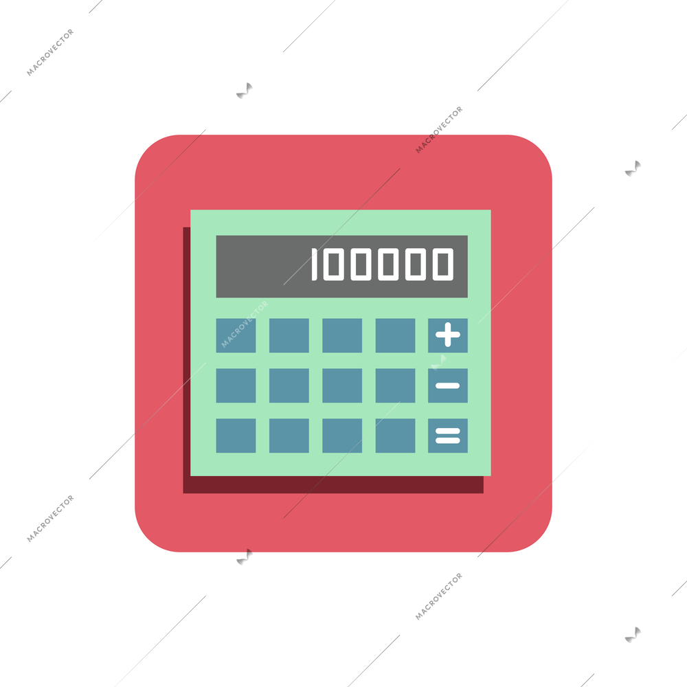 Flat design business icon with calculator vector illustration