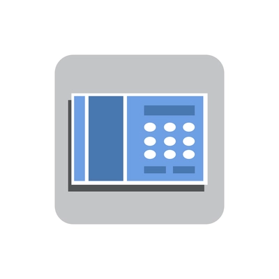 Flat telephone icon for mobile device and computer vector illustration