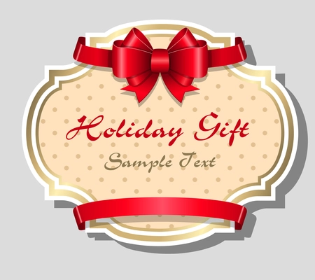 Holiday gift card design template vector illustration