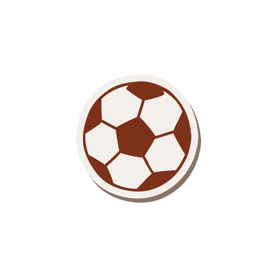 Single doodle soccer ball icon on white background vector illustration