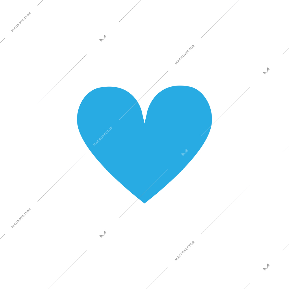 Blue color heart favourite like icon vector illustration