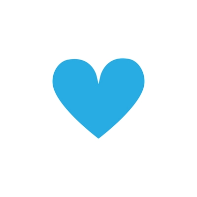 Blue color heart favourite like icon vector illustration