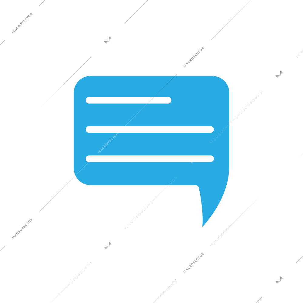 Social media chat message icon flat vector illustration