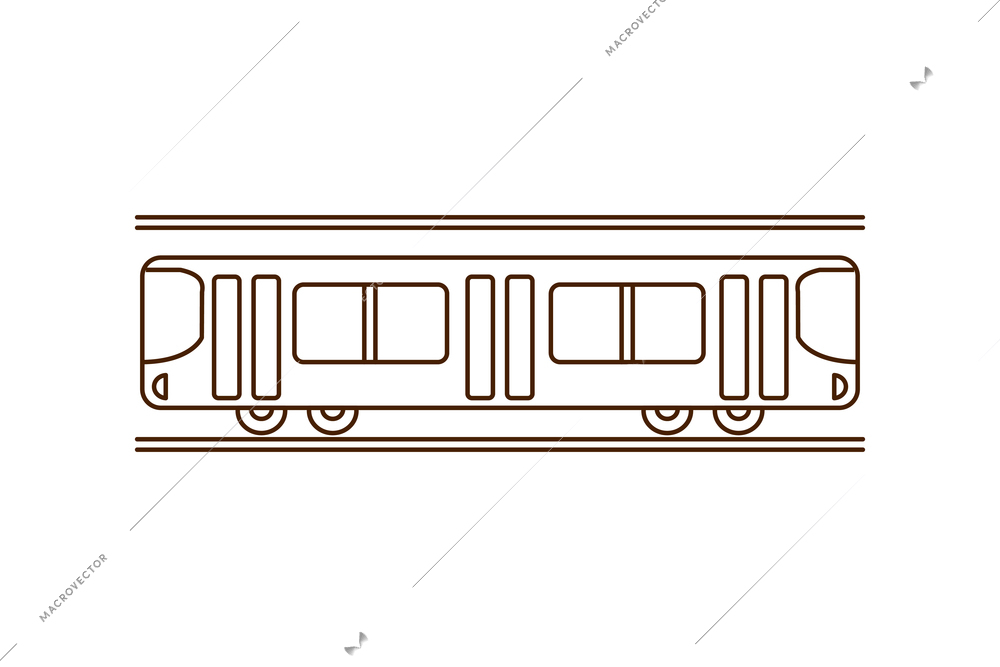 Subway cars simple icon on white background flat vector illustration