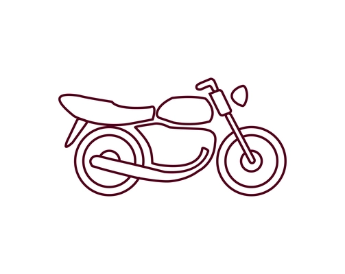 Modern motorbike line icon on white background vector illustration