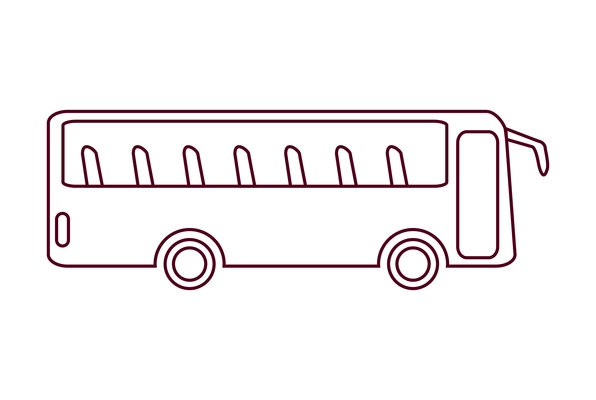 Public bus flat icon vector illustration