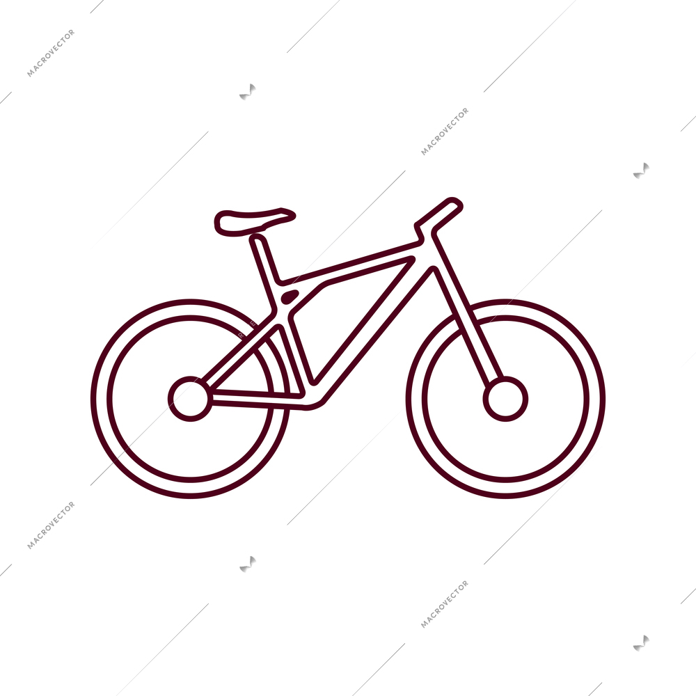 Flat simple bike on white background icon vector illustration