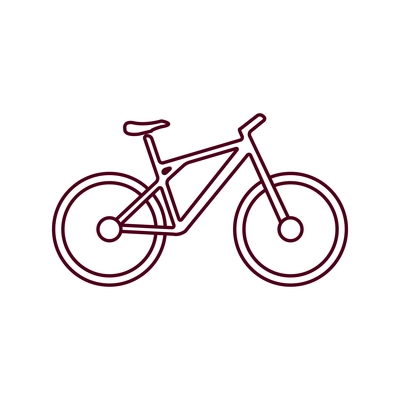 Flat simple bike on white background icon vector illustration