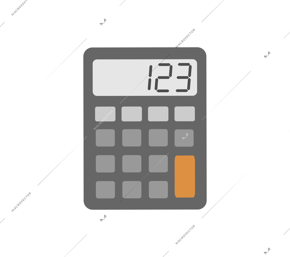 Flat design calculator icon on white background vector illustration