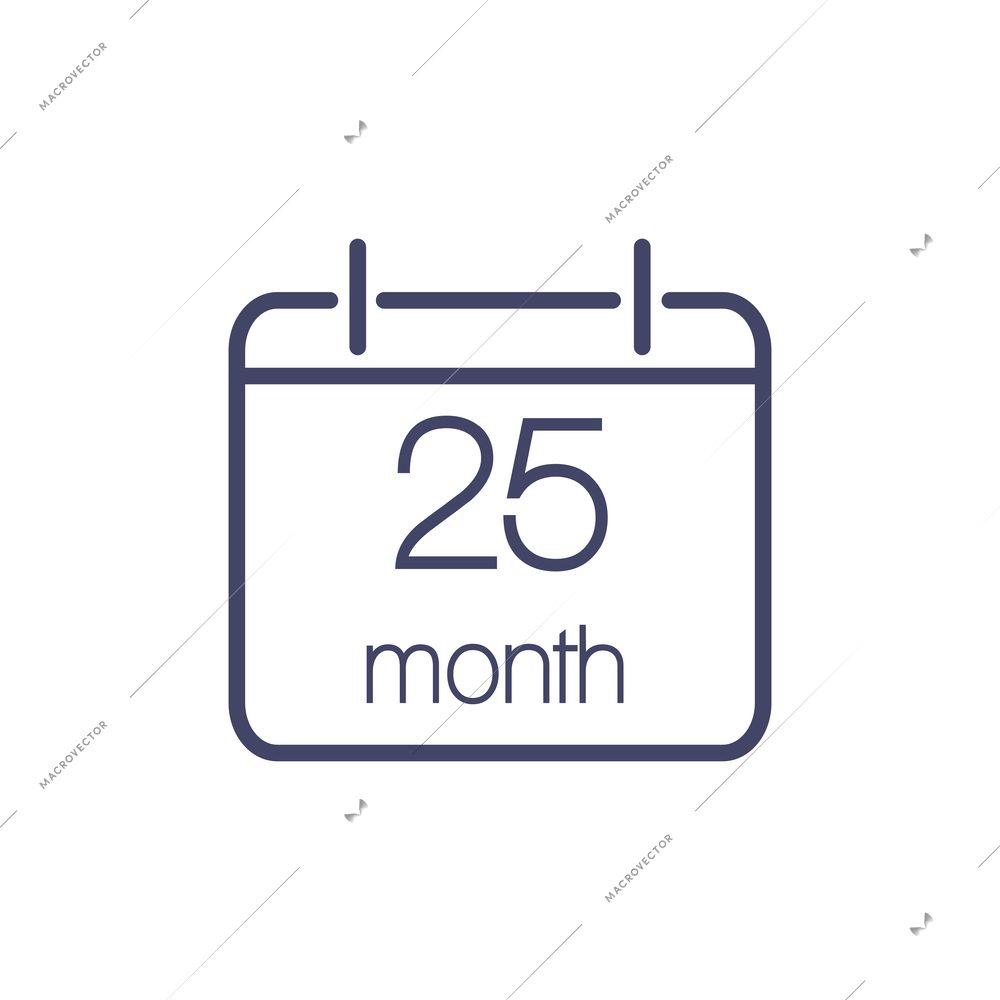 Paper calendar with month and date flat icon vector illustration