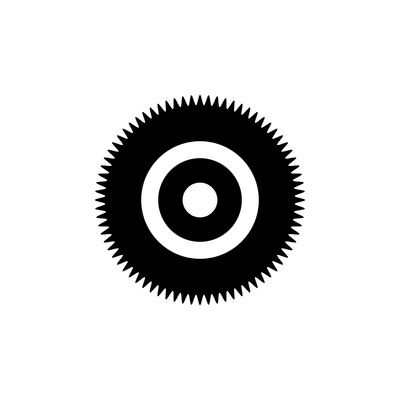 Gear wheel on white background flat icon vector illustration