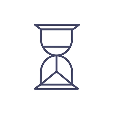 Sand clock icon on white background flat vector illustration