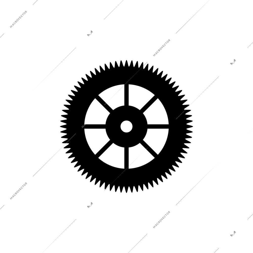 Flat design gear wheel cog icon vector illustration