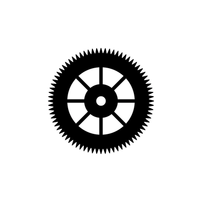 Flat design gear wheel cog icon vector illustration