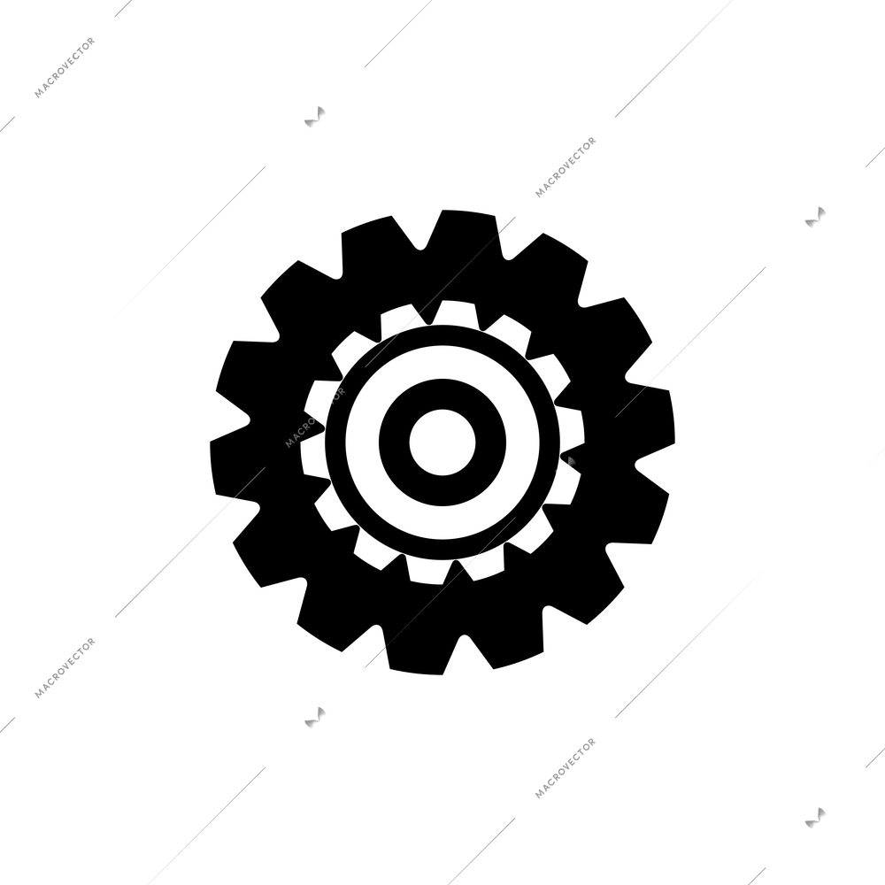 Flat gear wheel icon vector illustration