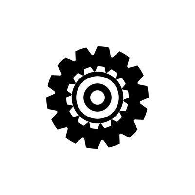 Flat gear wheel icon vector illustration