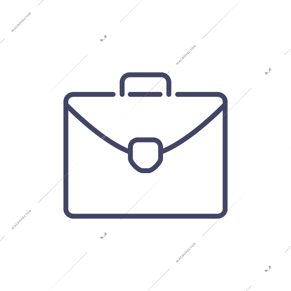 Simple icon of briefcase flat vector illustration