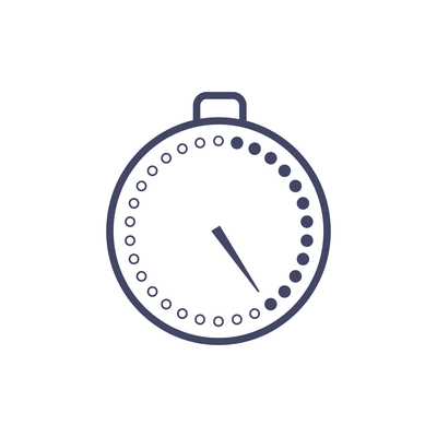 Stopwatch timer flat icon on white background vector illustration