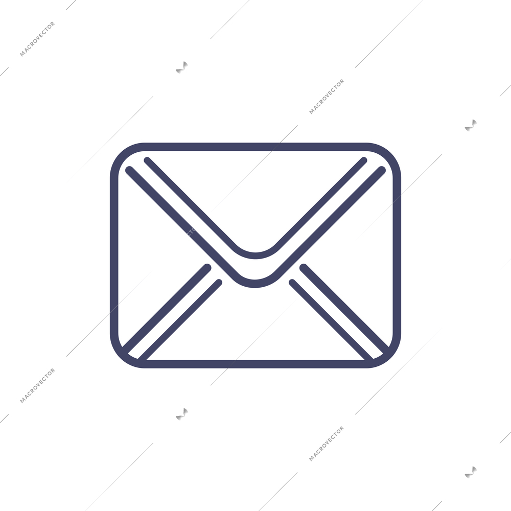 Unread message flat icon on white background vector illustration