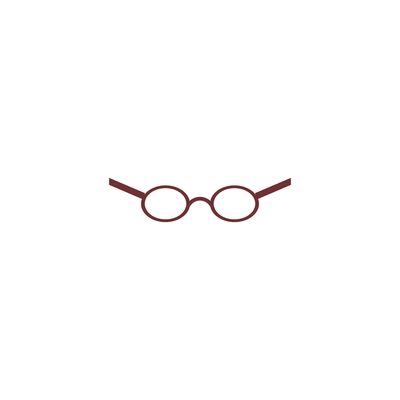 Flat icon of glasses with round shaped frames vector illustration