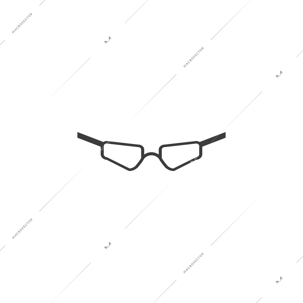 Glasses flat icon on white background vector illustration