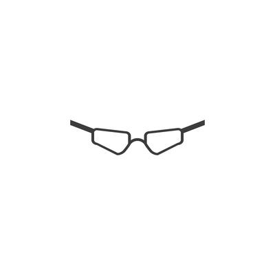 Glasses flat icon on white background vector illustration