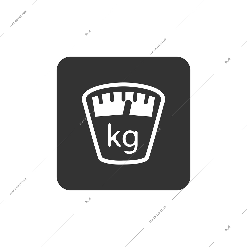 Flat fitness icon with floor scales vector illustration