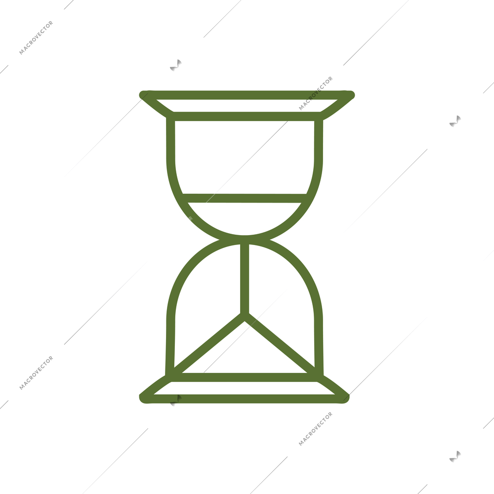 Sand clock simple icon on white background flat vector illustration