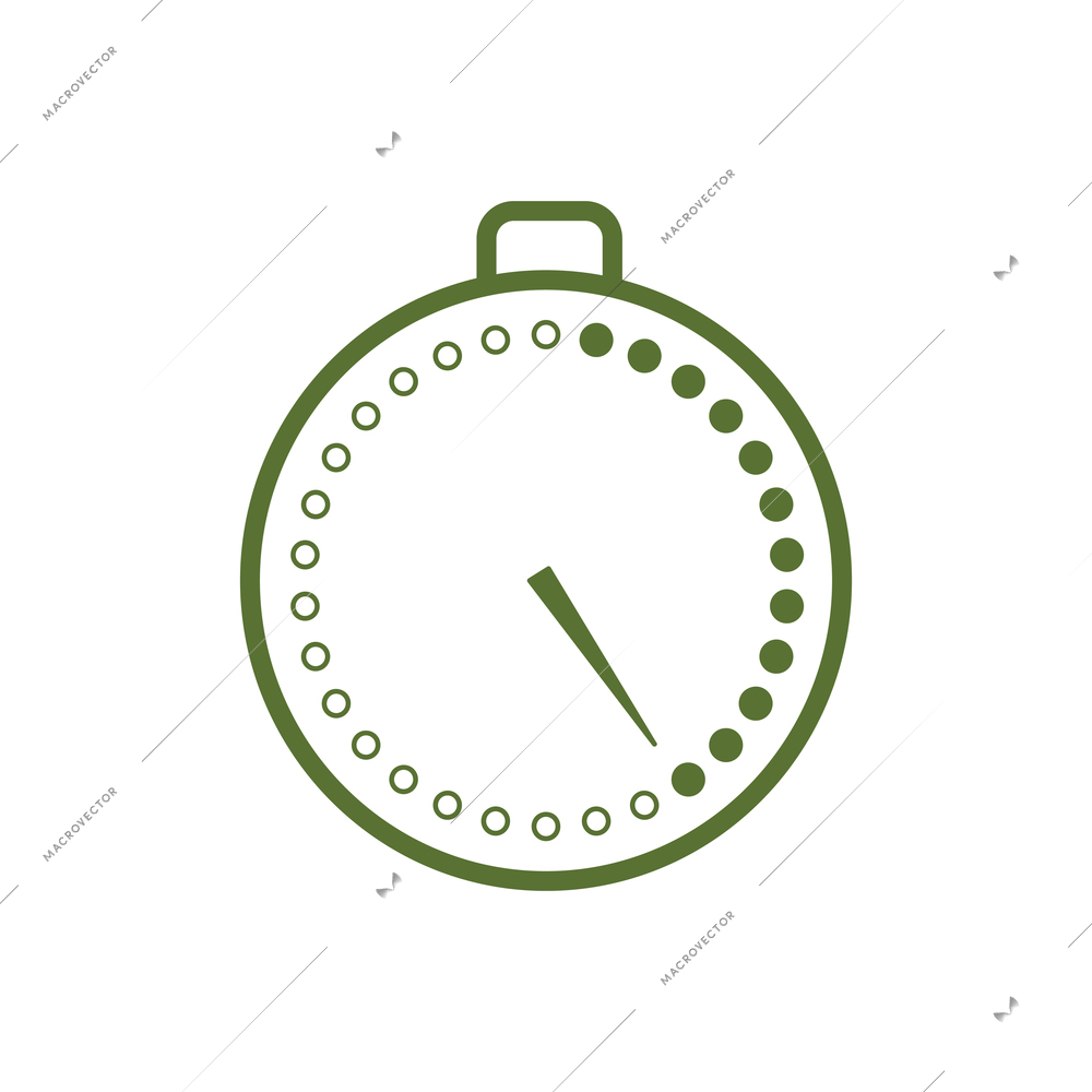 Simple icon of stopwatch on white background flat vector illustration