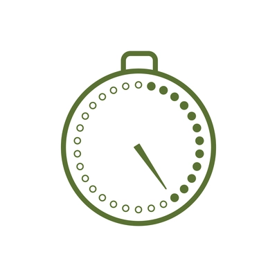 Simple icon of stopwatch on white background flat vector illustration