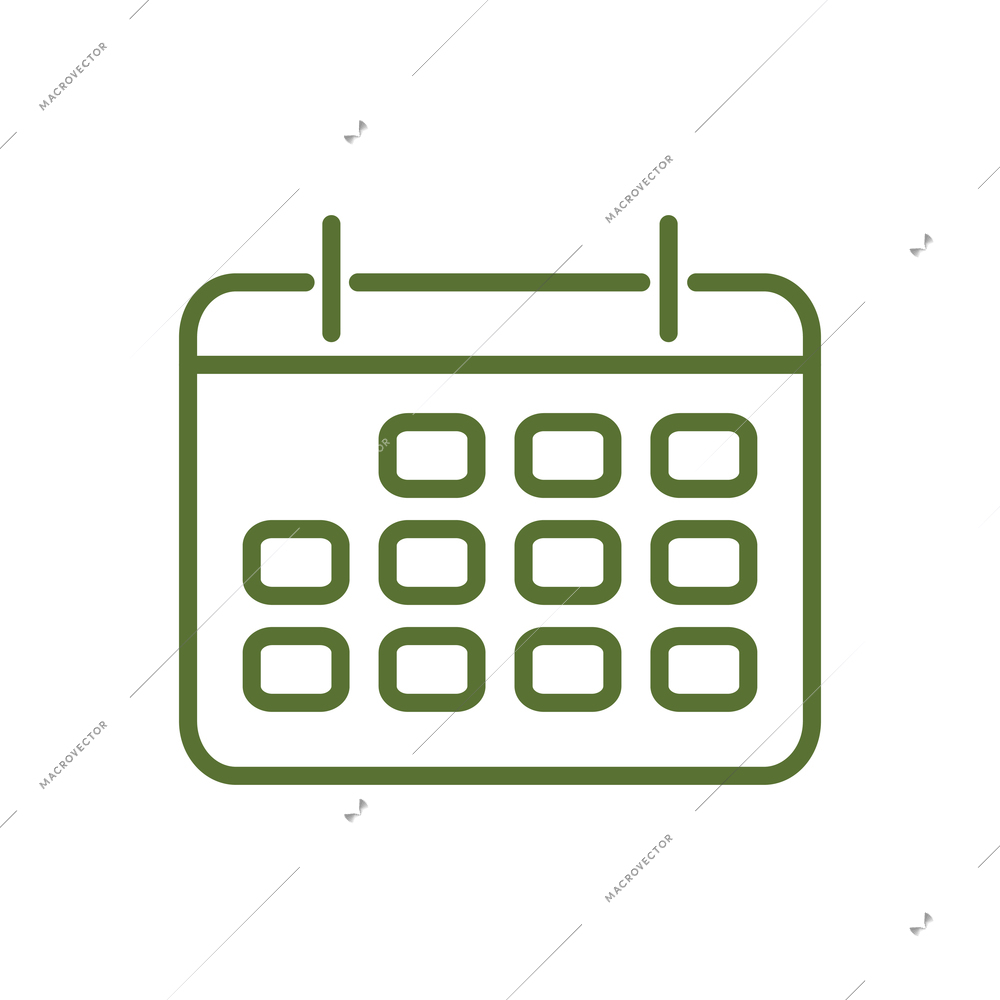 Simple icon of month calendar on white background flat vector illustration