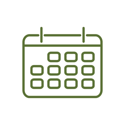 Simple icon of month calendar on white background flat vector illustration