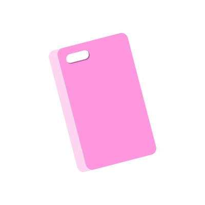 Smartphone flat composition with isolated image of pink case for touchscreen phone vector illustration