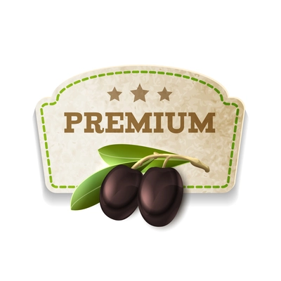 Black vegetable organic food olives kitchen carton badge isolated on white background vector illustration