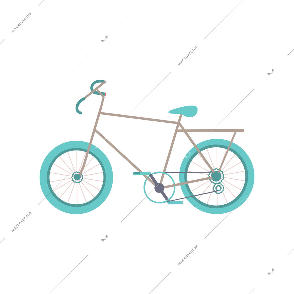 Bicycle business composition with flat cycling images isolated on blank background vector illustration