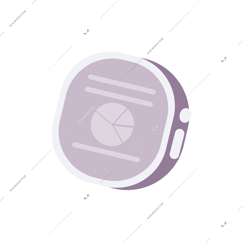 Future technology composition with flat image of futuristic gadget isolated vector illustration