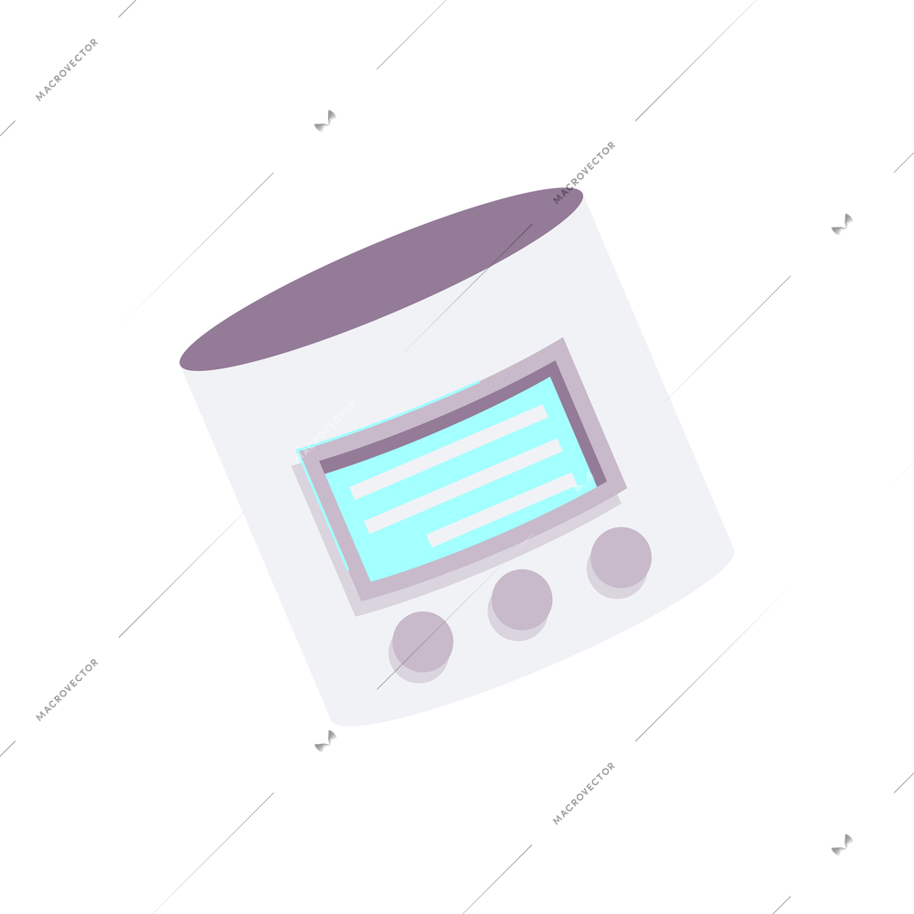 Future technology composition with flat image of futuristic gadget isolated vector illustration