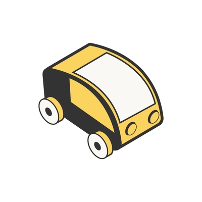 Future technology isometric composition with isolated image of car vector illustration