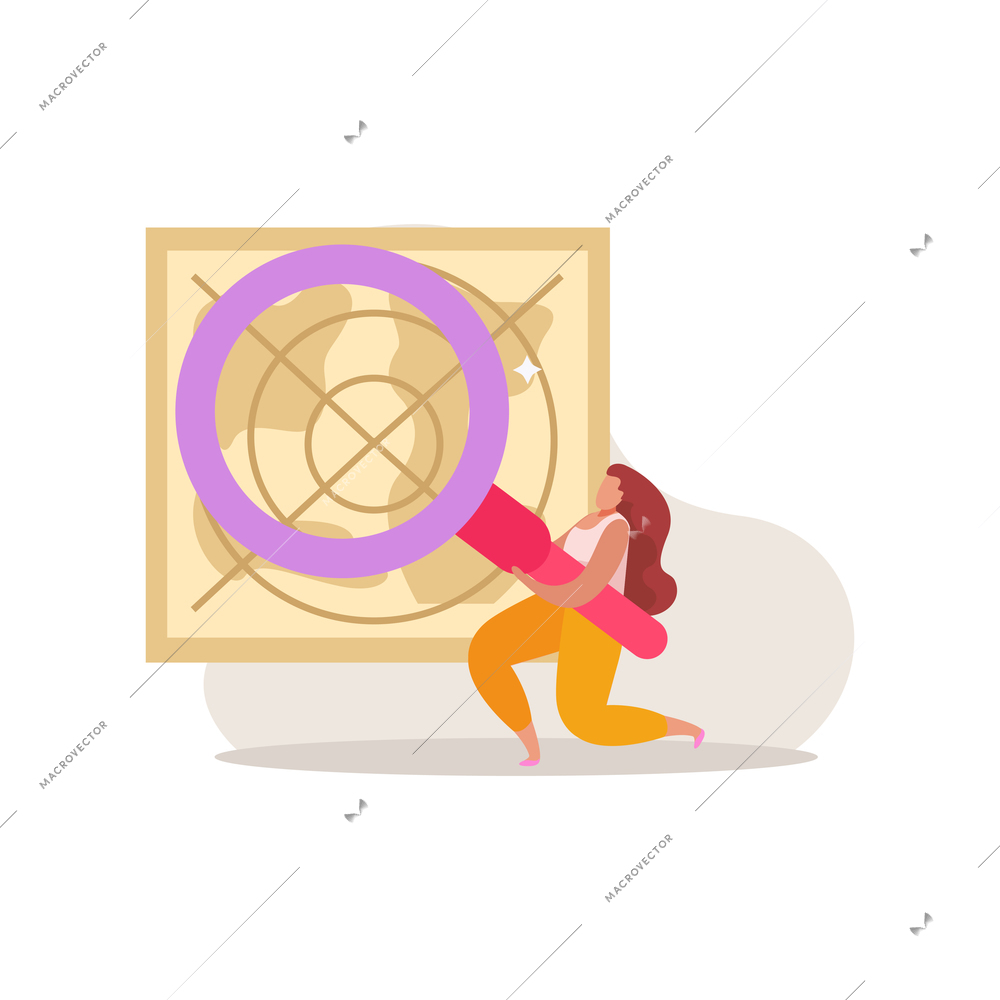 Quest game flat composition with doodle human characters gaming symbols and quest element images vector illustration