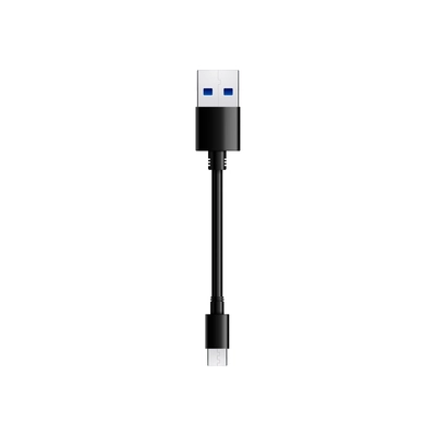 Composition with realistic image of cable adapter usb type a to micro usb for mobile devices vector illustration