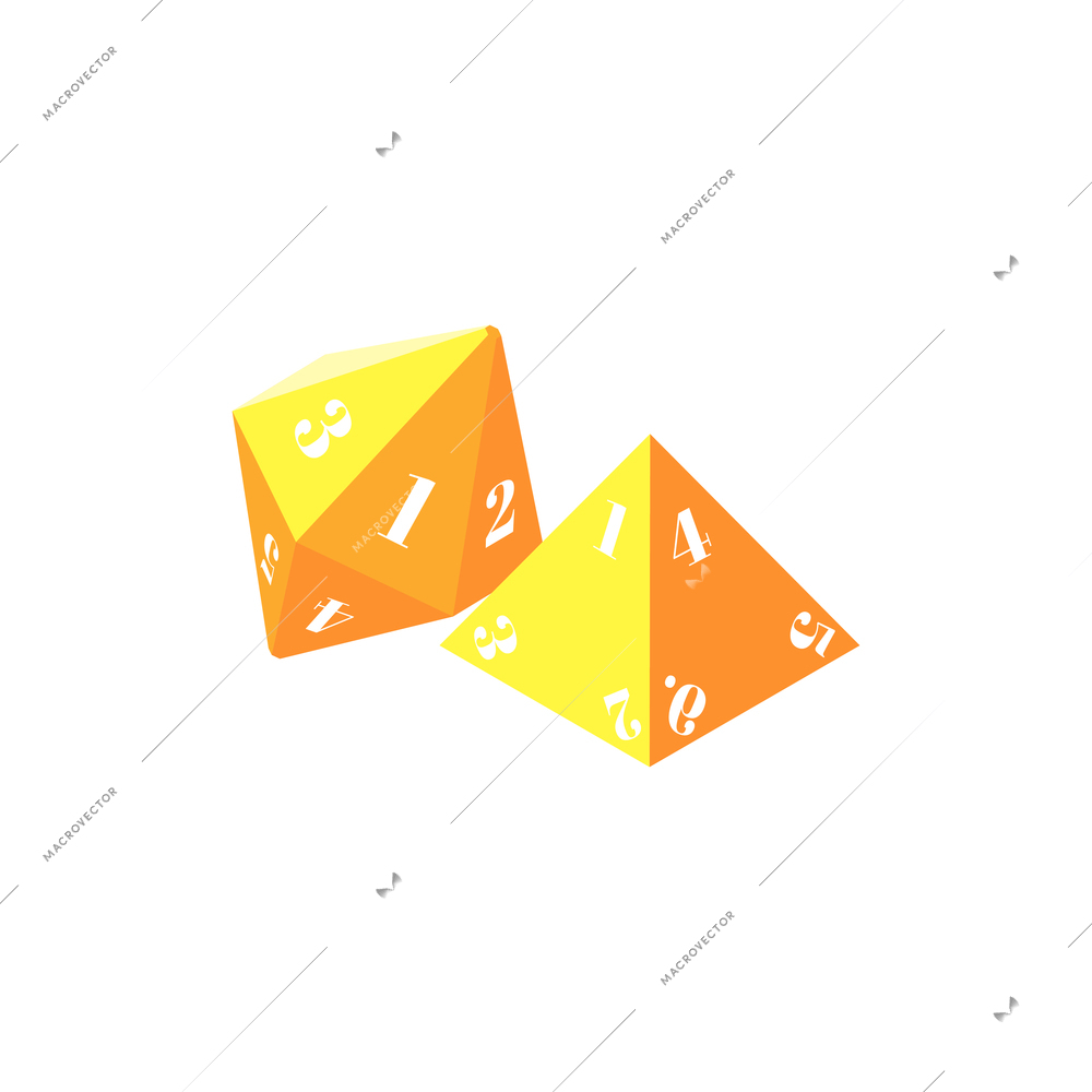 Board games isometric icons composition with pair of golden dices vector illustration