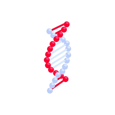 Biometric authentication recognition technology composition with isometric image of dna vector illustration