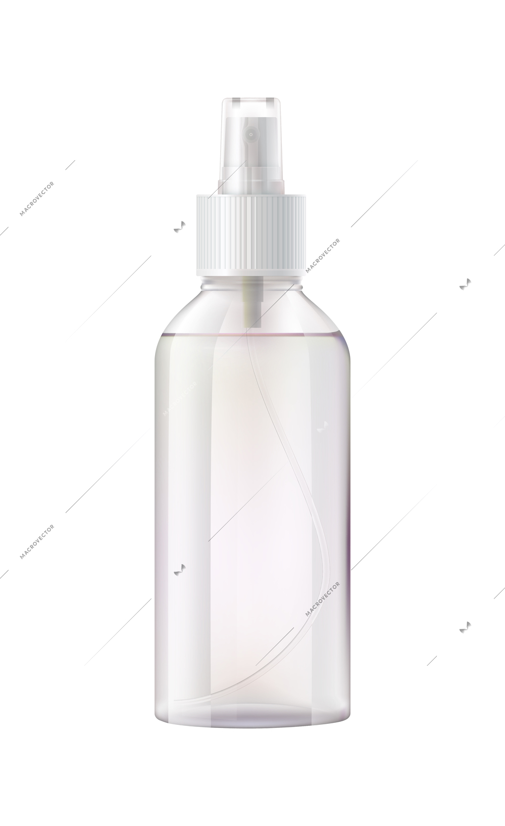 Hand sanitizer composition with realistic image of antivirus aerosol dispenser spray bottle vector illustration