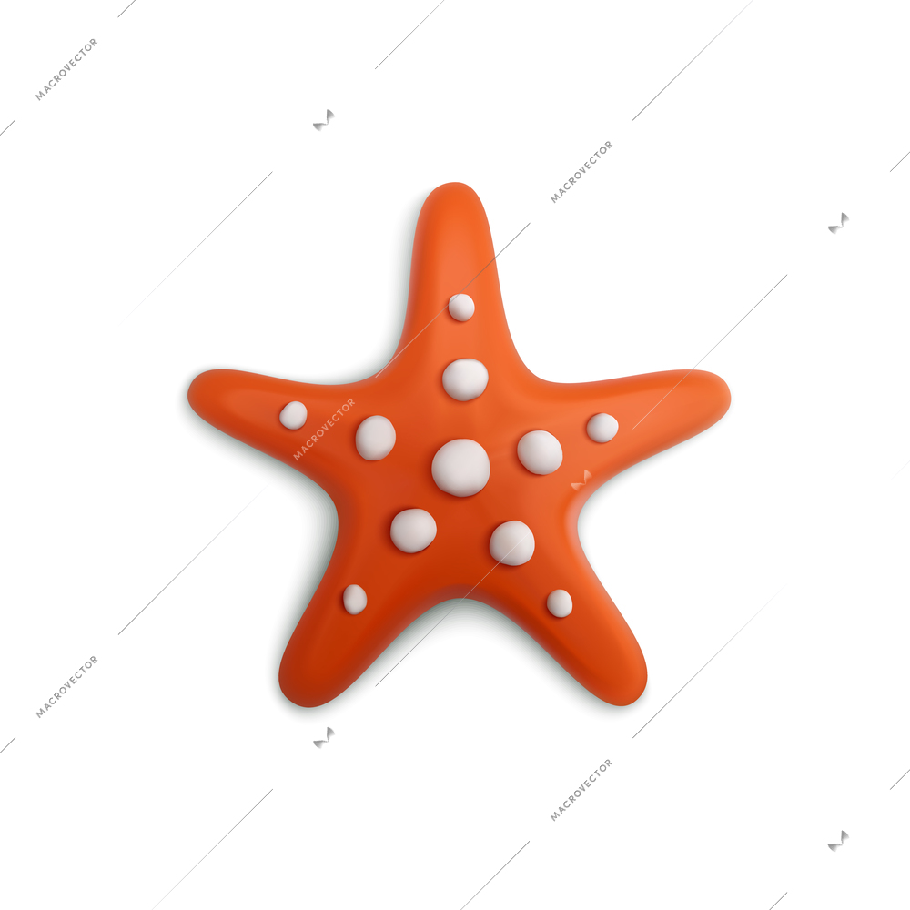 Plasticine modeling clay sea summer composition with image of asteroid finger fish sea star vector illustration