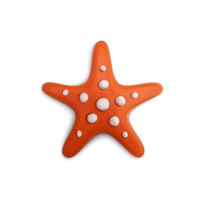 Plasticine modeling clay sea summer composition with image of asteroid finger fish sea star vector illustration