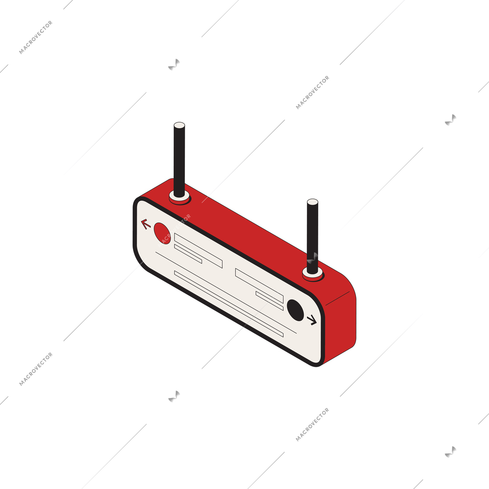 Subway isometric composition with isolated image of hanging light box with navigational information vector illustration