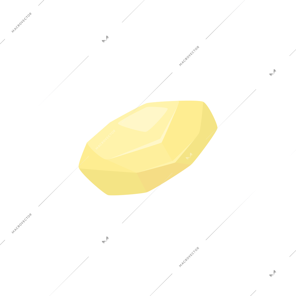 Sliced vegetables composition with flat isolated image of potato slice side view vector illustration