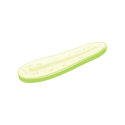 Sliced vegetables composition with flat isolated image of half green cabbage cut through vector illustration