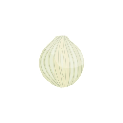 Sliced vegetables composition with flat isolated image of whole peeled onion vector illustration