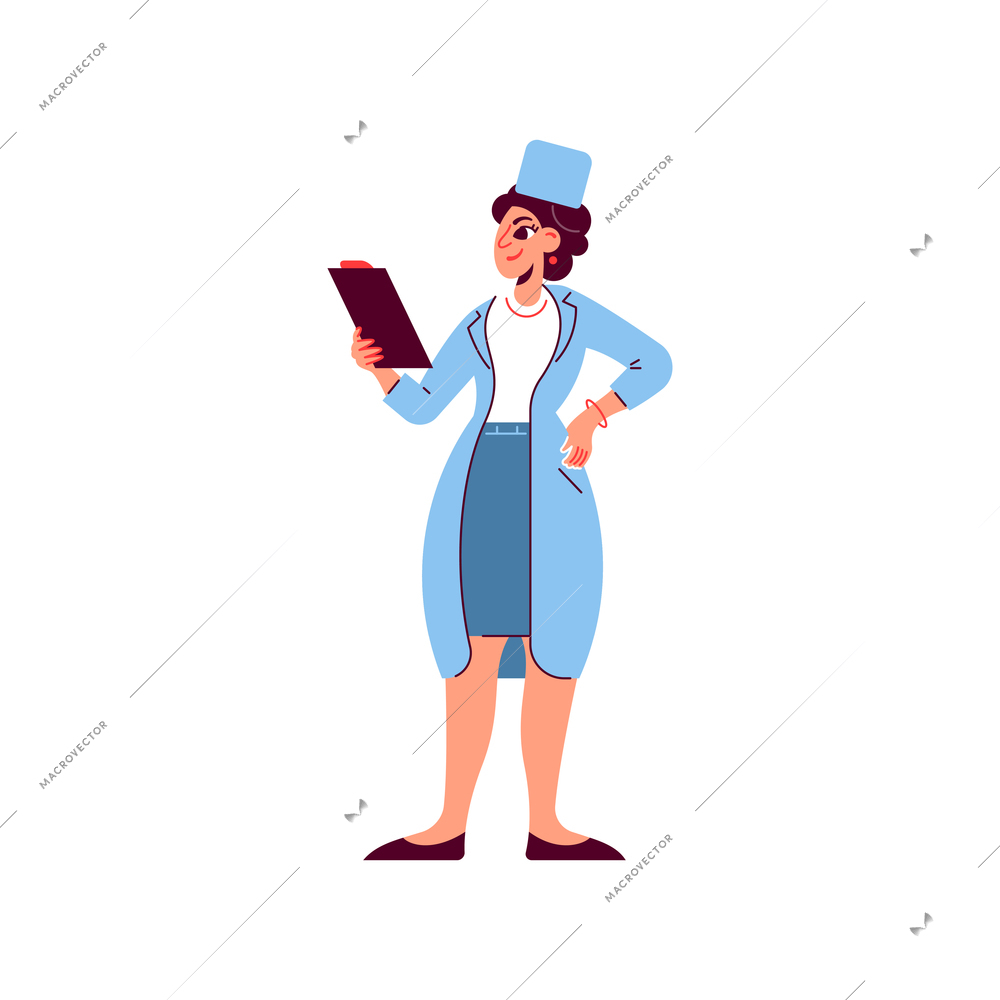 Hospital medicine doctor patient composition with female character of assistant paramedic vector illustration